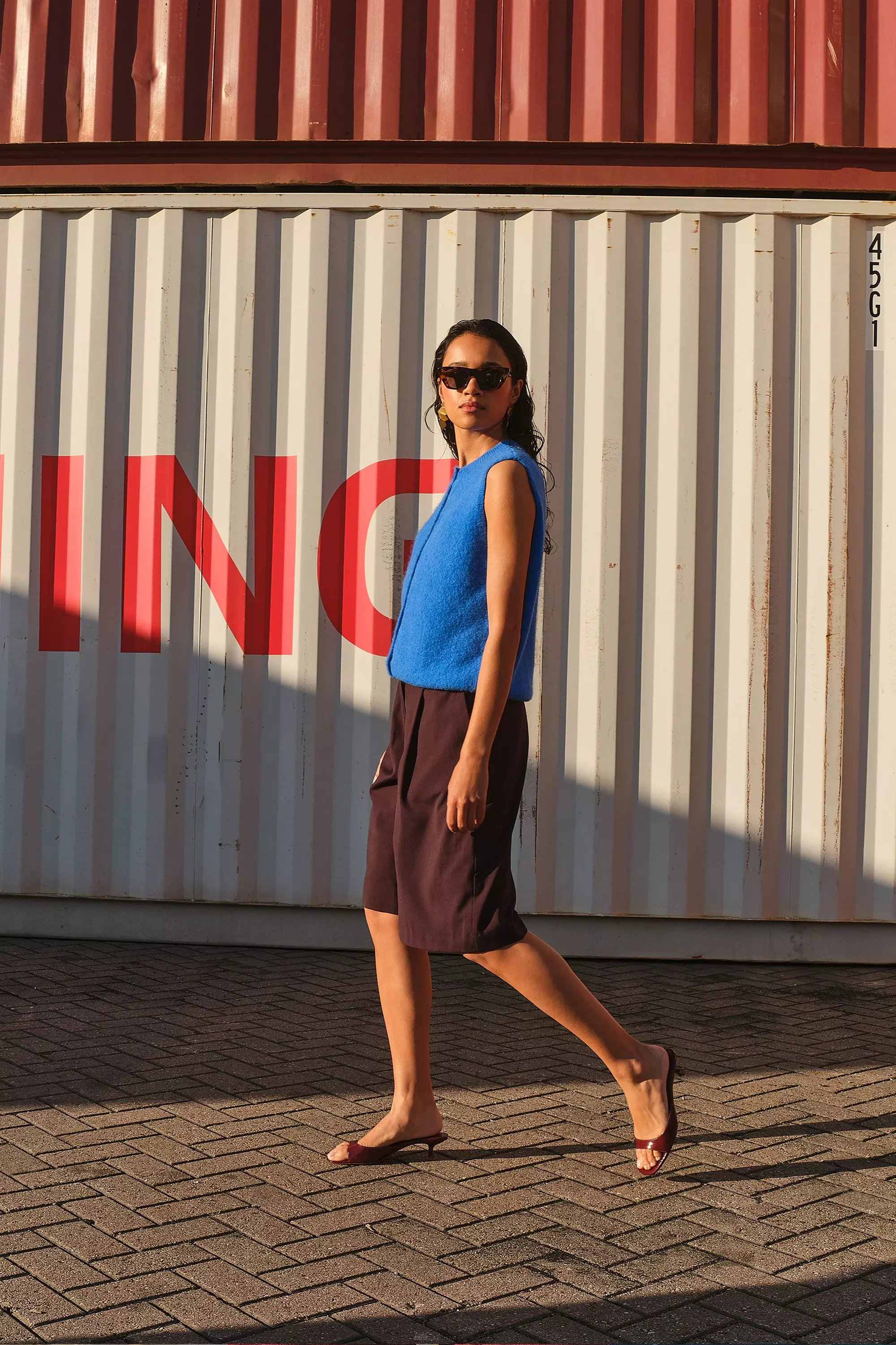 By-Bar Dark Wine Finn Bermuda Shorts Damen dunkelrot